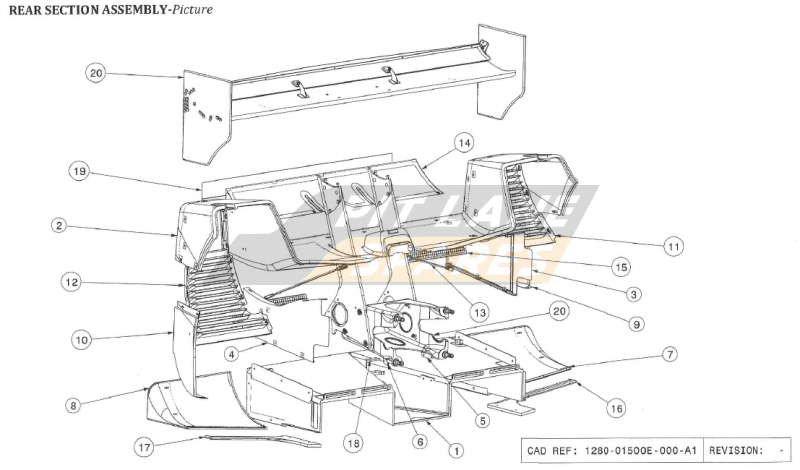 REAR SECTION ASSEMBLY Diagram